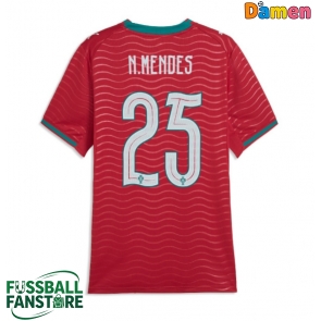 Portugal Nuno Mendes #25 Replik Heimtrikot Damen WM 2026 Kurzarm